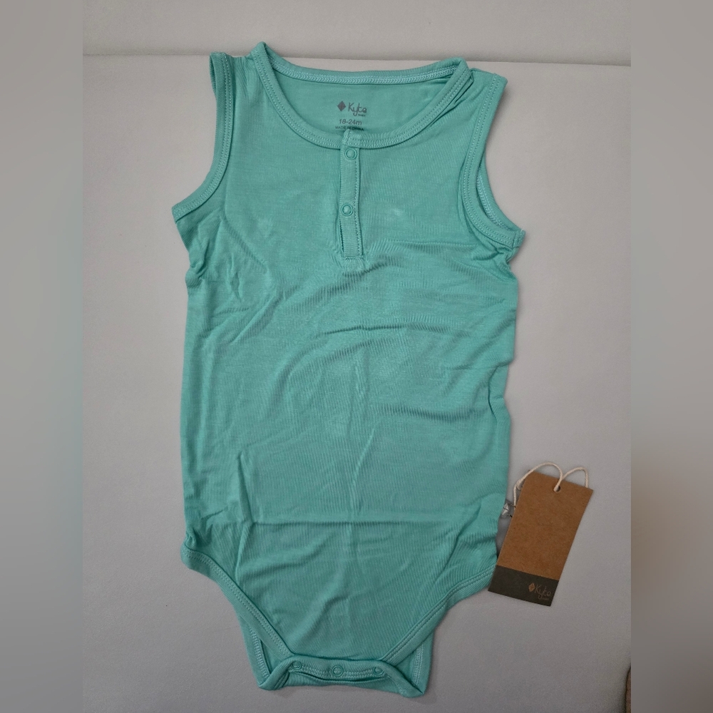 NWT Kyte Baby Sleeveless Bodysuit in Jade - 18-24 Months